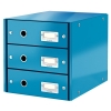 Leitz 6048 WOW ladeblok blauw metallic (3 laden) 60480036 211970