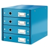 Leitz 6049 WOW ladeblok blauw metallic (4 laden) 60490036 211964