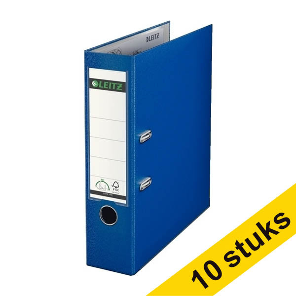 Aanbieding: 10x Leitz 1010 ordner A4 plastic donkerblauw 80 mm 280067 - 1