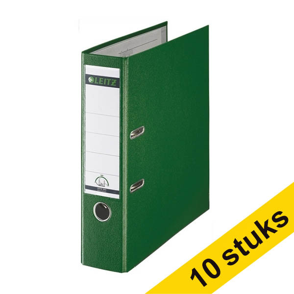 Aanbieding: 10x Leitz 1010 ordner A4 plastic groen 80 mm 280069 - 1