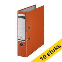 Aanbieding: 10x Leitz 1010 ordner A4 plastic oranje 80 mm 280065