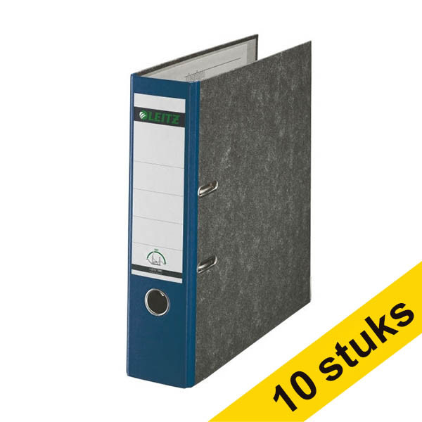 Aanbieding: 10x Leitz 1080 ordner A4 karton blauw 80 mm 202550 - 1