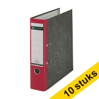 Aanbieding: 10x Leitz 1080 ordner A4 karton rood 80 mm 202551