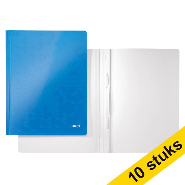 Aanbieding: 10x Leitz 3001 WOW offertemap blauw metallic 280031 - 1