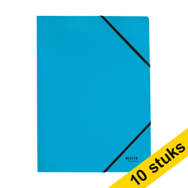 Aanbieding: 10x Leitz Recycle elastomap karton blauw A4 227582 - 1