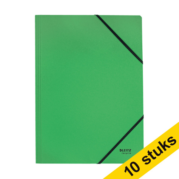 Aanbieding: 10x Leitz Recycle elastomap karton groen A4 227583 - 1