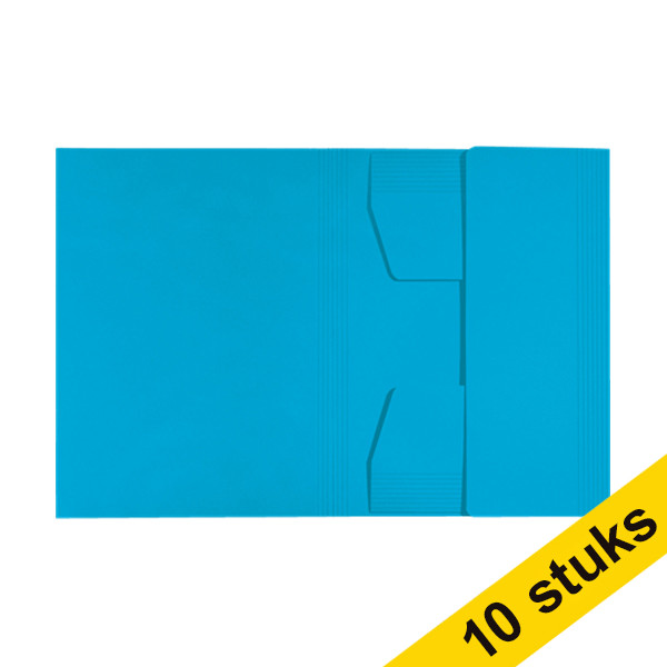 Aanbieding: 10x Leitz Recycle kartonnen 3-klepsmap A4 blauw 227578 - 1