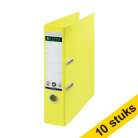 Aanbieding: 10x Leitz Recycle ordner A4 papier maché geel 80 mm