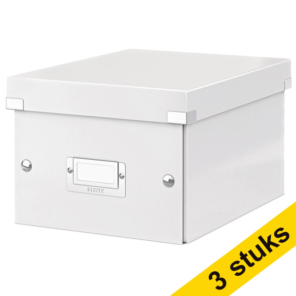 Aanbieding: 3x Leitz 6043 WOW kleine opbergdoos wit 211139 - 1