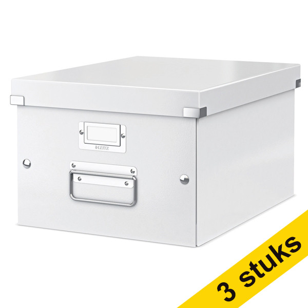 Aanbieding: 3x Leitz 6044 WOW medium opbergdoos wit 211151 - 1