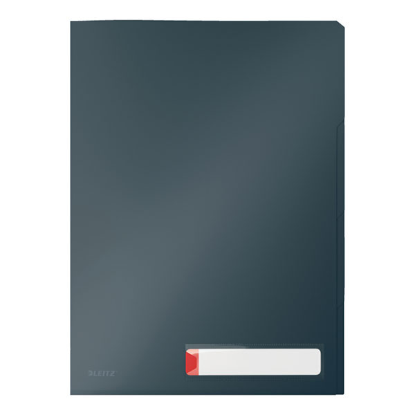 Leitz Cosy Privacy zichtmap met tabbladen fluweel grijs A4 200 micron (3 stuks) 47160089 226399 - 1