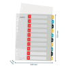 Leitz Cosy bedrukbare plastic tabbladen A4 met 10 tabs (11-gaats) 12470000 226367 - 3