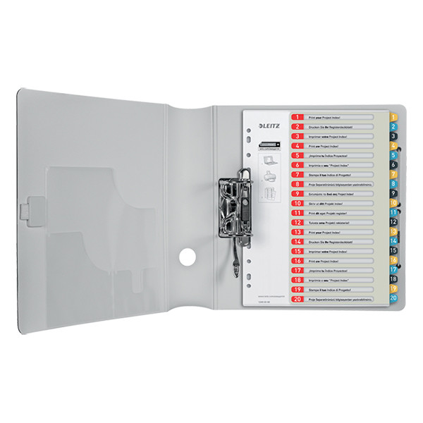 Leitz Cosy bedrukbare plastic tabbladen A4 met 20 tabs (11-gaats) 12490000 226369 - 2