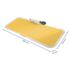 Leitz Cosy bureau glasbord warm geel met marker 52690019 226424 - 3