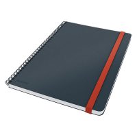 Leitz Cosy notitieboek B5 geruit soft touch 90 grams 96 vel fluweel grijs 44840089 226384