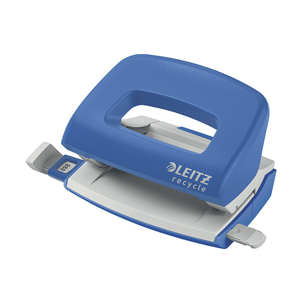 Leitz NeXXt Recycle mini perforator 2-gaats blauw (10 vel) 50100035 227609 - 1