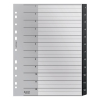 Leitz Recycle plastic indexen A4 zwart met 12 tabs (11-gaats) 12090000 226471