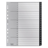 Leitz Recycle plastic indexen A4 zwart met 20 tabs (11-gaats) 12110000 226472