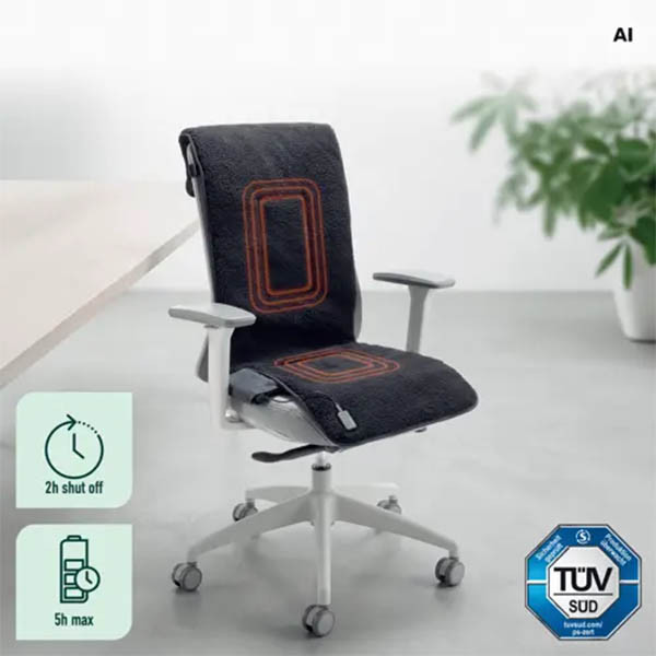 Leitz iComfi Verwarmde Stoelhoes donkergrijs 401303 - 2