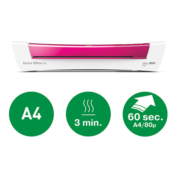 Leitz iLAM A4 lamineerapparaat Home Office roze 73680023 226021 - 2