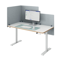 Leitz in hoogte verstelbare bureauscherm 60 x 70 grijs 243787