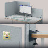 Leitz in hoogte verstelbare bureauscherm 70 x 80 grijs 243788 - 3