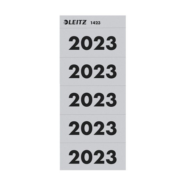 Leitz jaartal etiketten 2023 25,5 x 60 mm zelfklevend grijs (100 stuks) 14230085 226595 - 1