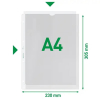 Leitz premium showtas transparant A4 4-gaats 130 micron (100 stuks) 47800003 211488 - 4
