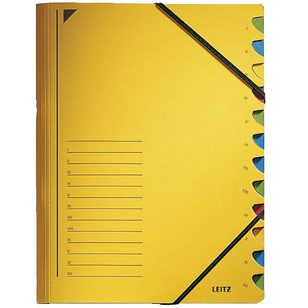 Leitz sorteermap geel (12 tabs) 39120015 202860 - 