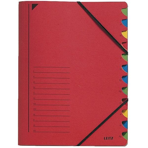 Leitz sorteermap rood (12 tabs) 39120025 202862 - 