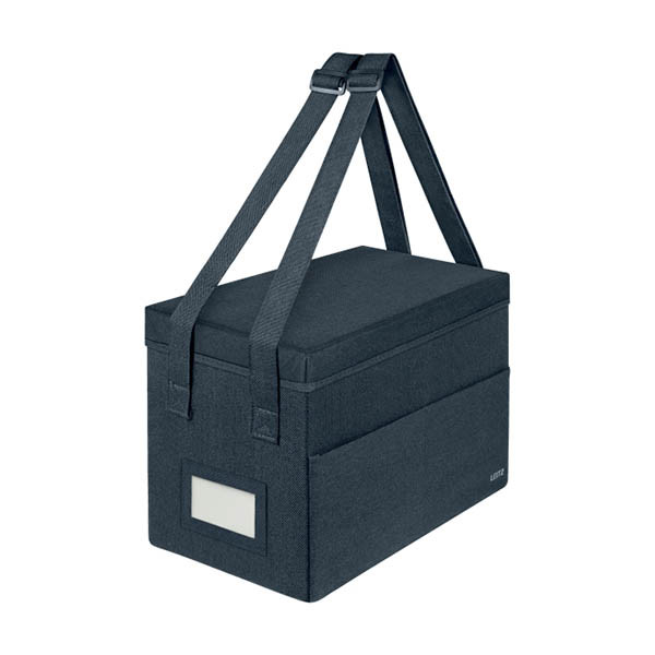 Leitz stoffen opbergtas met deksel grijs (M) SE001136 - 1