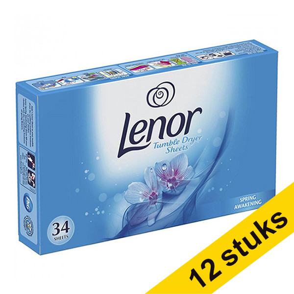 Aanbieding: 12x Lenor Aprilfris droogtrommeldoekjes (34 doekjes) SLE00248 - 1