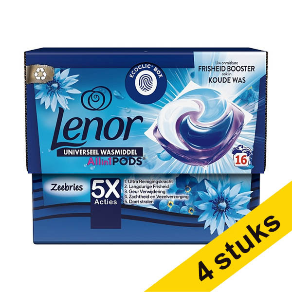 Lenor Aanbieding: Lenor Zeebries All-in-1 Pods wasmiddel (64 Wasbeurten)  SLE00481 - 1