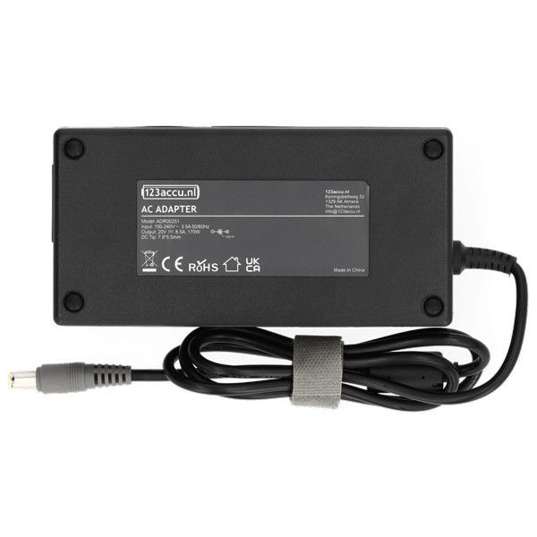 Lenovo adapter (20 V, 8.5 A, 170 W, 123accu huismerk) 0A36227 0A36231 0A36235 0A90204 42T5284 ADR00251 - 2