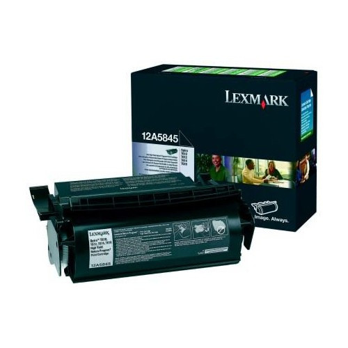Lexmark 12A5845 toner zwart hoge capaciteit (origineel) 12A5845 034198 - 1
