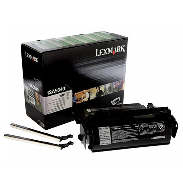 Lexmark 12A5849 etiketten toner hoge capaciteit (origineel) 12A5849 037576 - 1