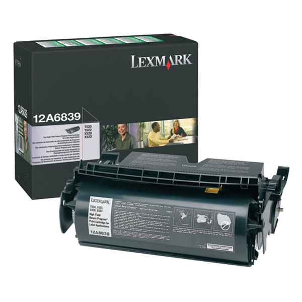 Lexmark 12A6839 etiketten toner hoge capaciteit (origineel) 12A6839 037578 - 1