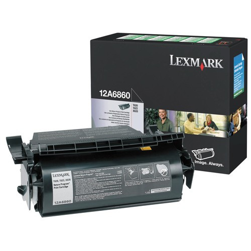 Lexmark 12A6860 toner zwart (origineel) 12A6860 034230 - 1