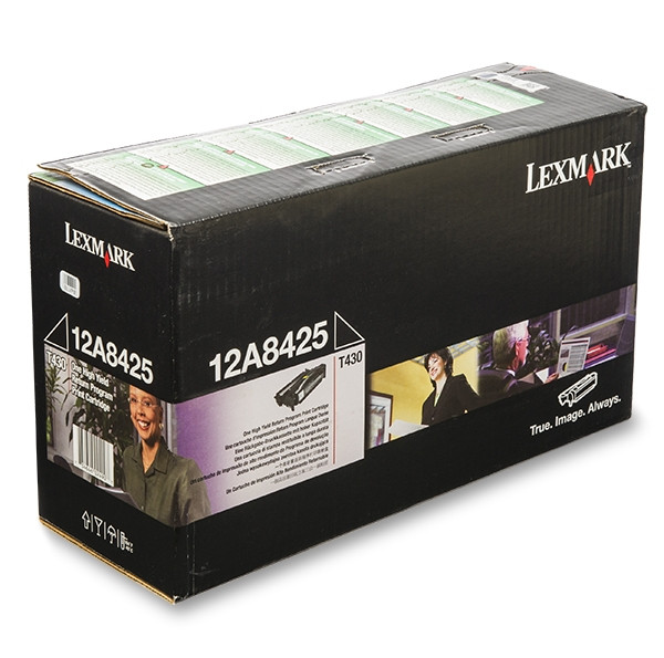 Lexmark 12A8425 toner zwart hoge capaciteit (origineel) 12A8425 034260 - 1