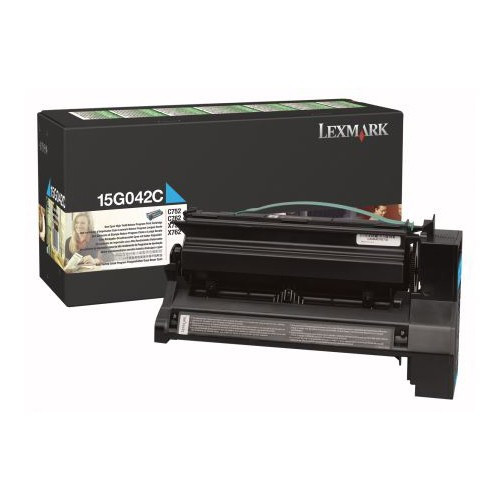 Lexmark 15G042C toner cyaan hoge capaciteit (origineel) 15G042C 034540 - 1