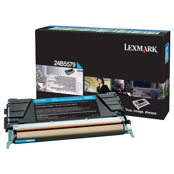 Lexmark 24B5579 toner cyaan hoge capaciteit (origineel) 24B5579 037588 - 1