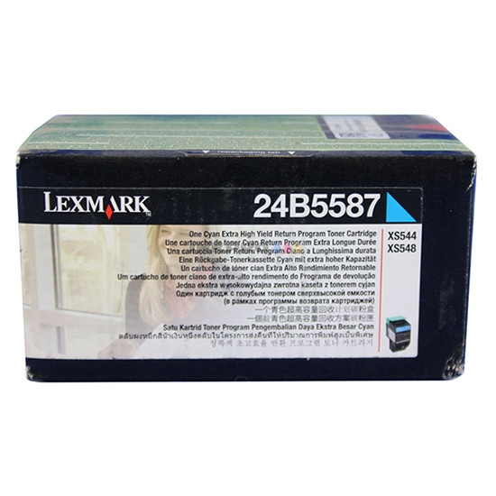 Lexmark 24B5587 toner cyaan (origineel) 24B5587 037398 - 1