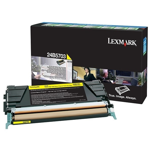 Lexmark 24B5703 toner geel (origineel) 24B5703 037842 - 1