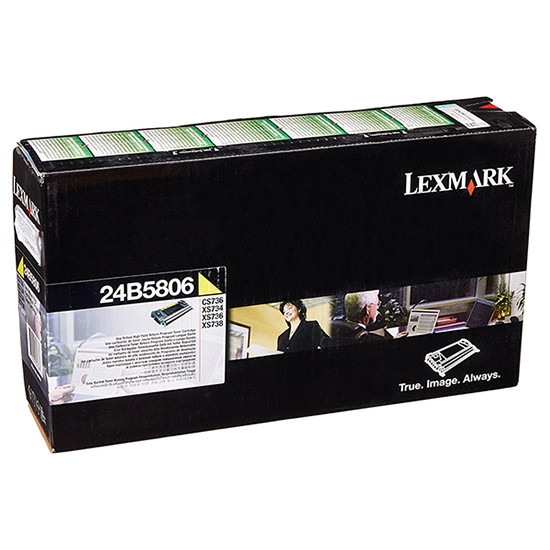 Lexmark 24B5806 toner geel (origineel) 24B5806 037432 - 1