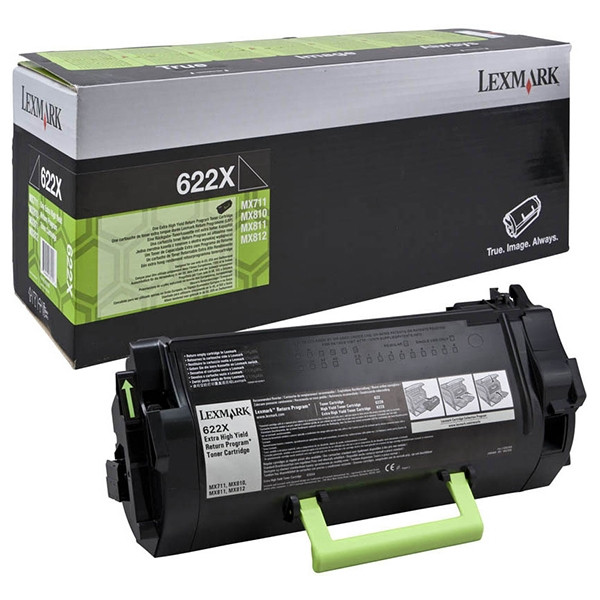 Lexmark 622X (62D2X00) toner zwart extra hoge capaciteit (origineel) 62D2X00 037234 - 1