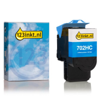 Lexmark 702HC (70C2HC0) toner cyaan hoge capaciteit (123inkt huismerk) 70C2HC0C 037249