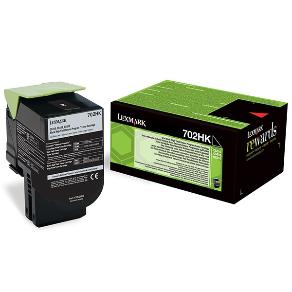 Lexmark 702HK (70C2HK0) toner zwart hoge capaciteit (origineel) 70C2HK0 037246 - 1