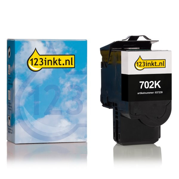 Lexmark 702K (70C20K0) toner zwart (123inkt huismerk) 70C20K0C 037239 - 1