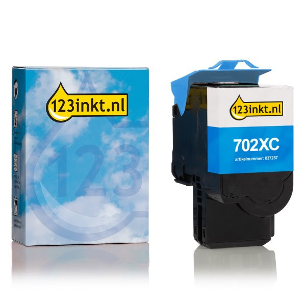 Lexmark 702XC (70C2XC0) toner cyaan extra hoge capaciteit (123inkt huismerk) 70C2XC0C 037257 - 1