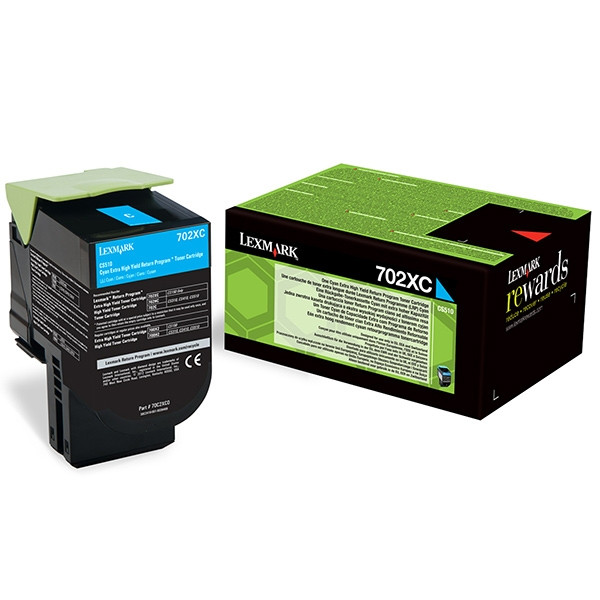 Lexmark 702XC (70C2XC0) toner cyaan extra hoge capaciteit (origineel) 70C2XC0 902367 - 1